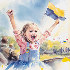 Kiállítás nyílt ukrán gyermekek rajzaiból