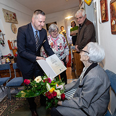 A 90 éves Szabó Bélánét köszöntötték