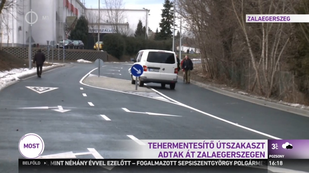 Tehermentesítő útszakaszt adtak át Zalaegerszegen